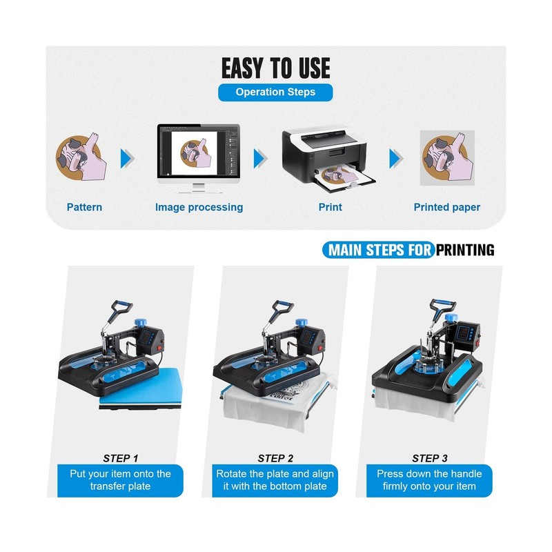 Pro Heat Press 15x15 Inch, 8 in 1 Heat Press Machine with 30 OZ Tumbler Press... gallery