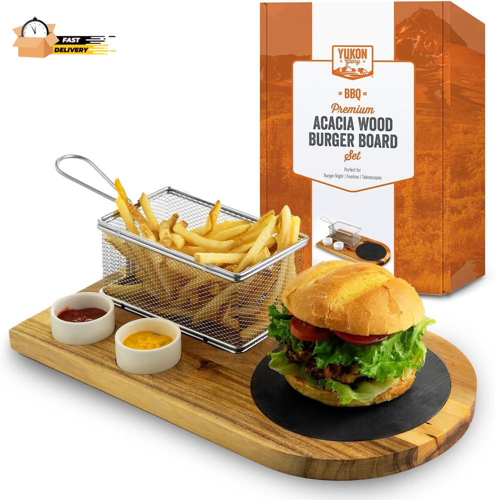 ™ Burger Serving Set, Perfect for Foodies, Burger Lovers and Tablesc