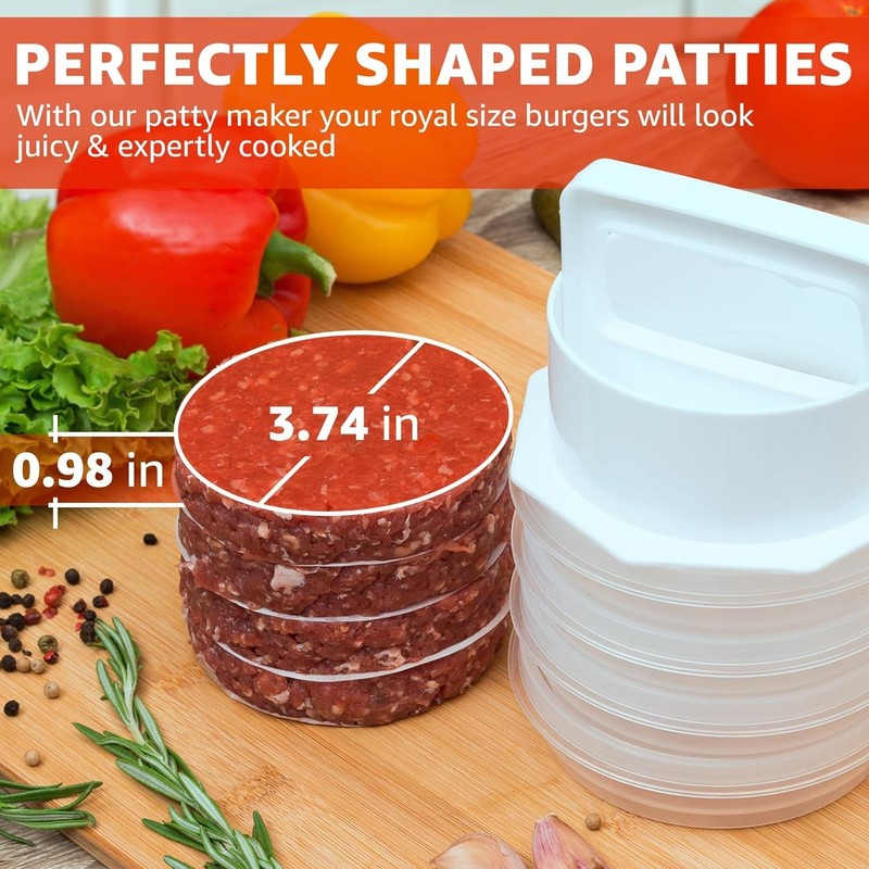 Easy-to-Clean Hamburger Press Patty Maker - Ideal for Meat & Veggie Patties gallery