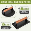 Whaleme Blackstone Burger Press Set 7" Round Smash Burger Press & 8"x4" Rect... gallery