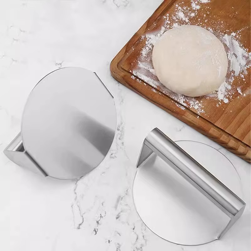 Stainless Steel Smash Burger Press with Handle Circular Meat Press Mold Hamburge gallery