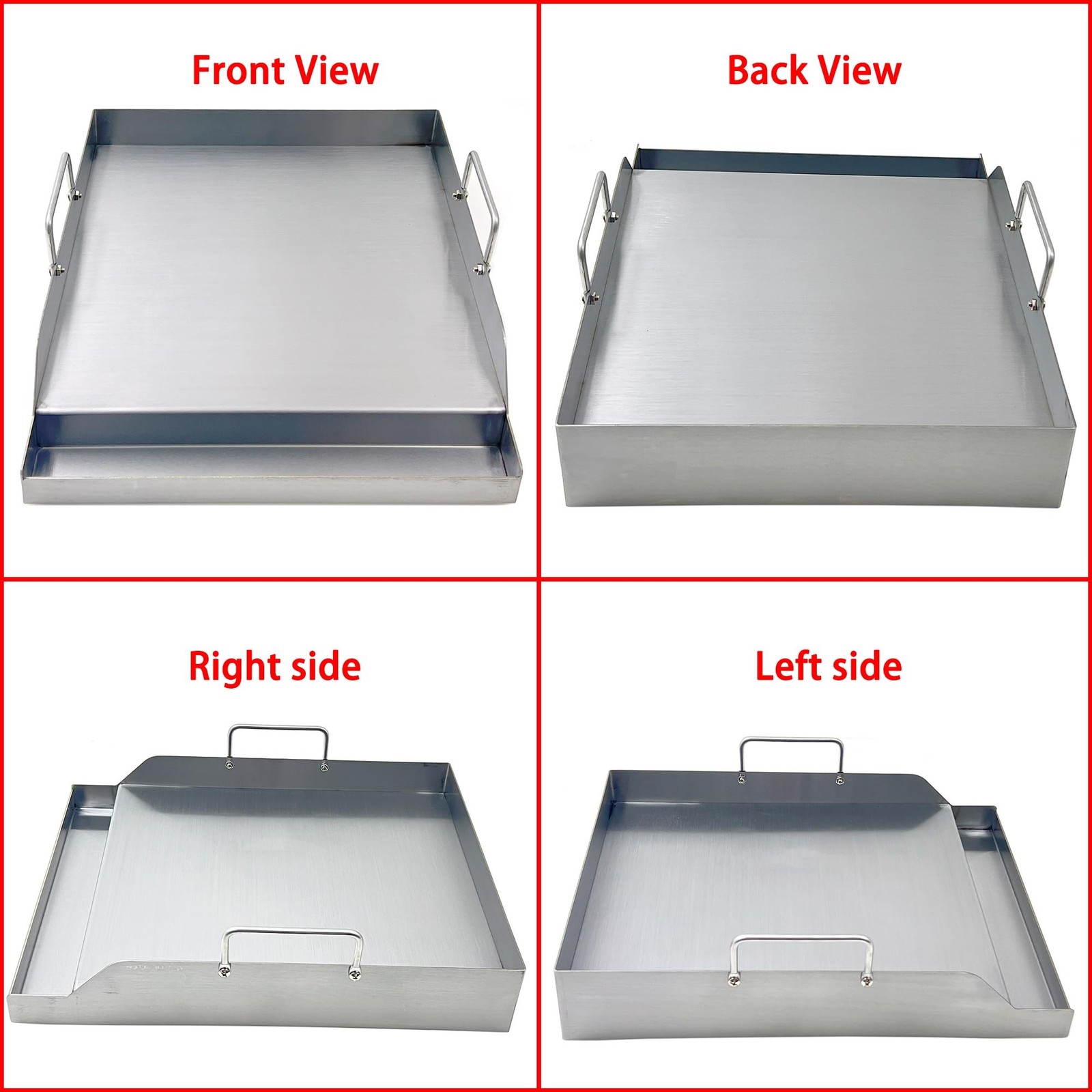 Parts DS125 Stainless Steel BBQ Cooking Griddle, Universal Flat Top Griddle w... gallery