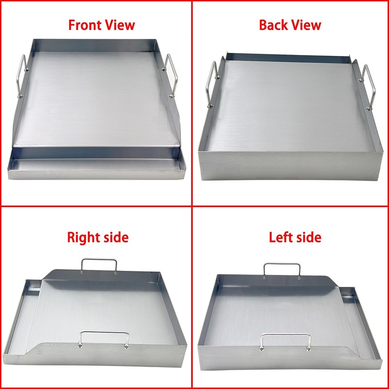Parts DS125 Stainless Steel BBQ Cooking Griddle, Universal Flat Top Griddle w... gallery