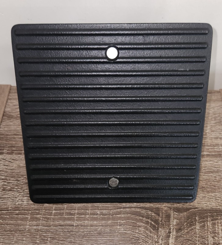 Pampered Chef Grill Press Cast Iron Bacon Burgers Sandwiches Heavy gallery