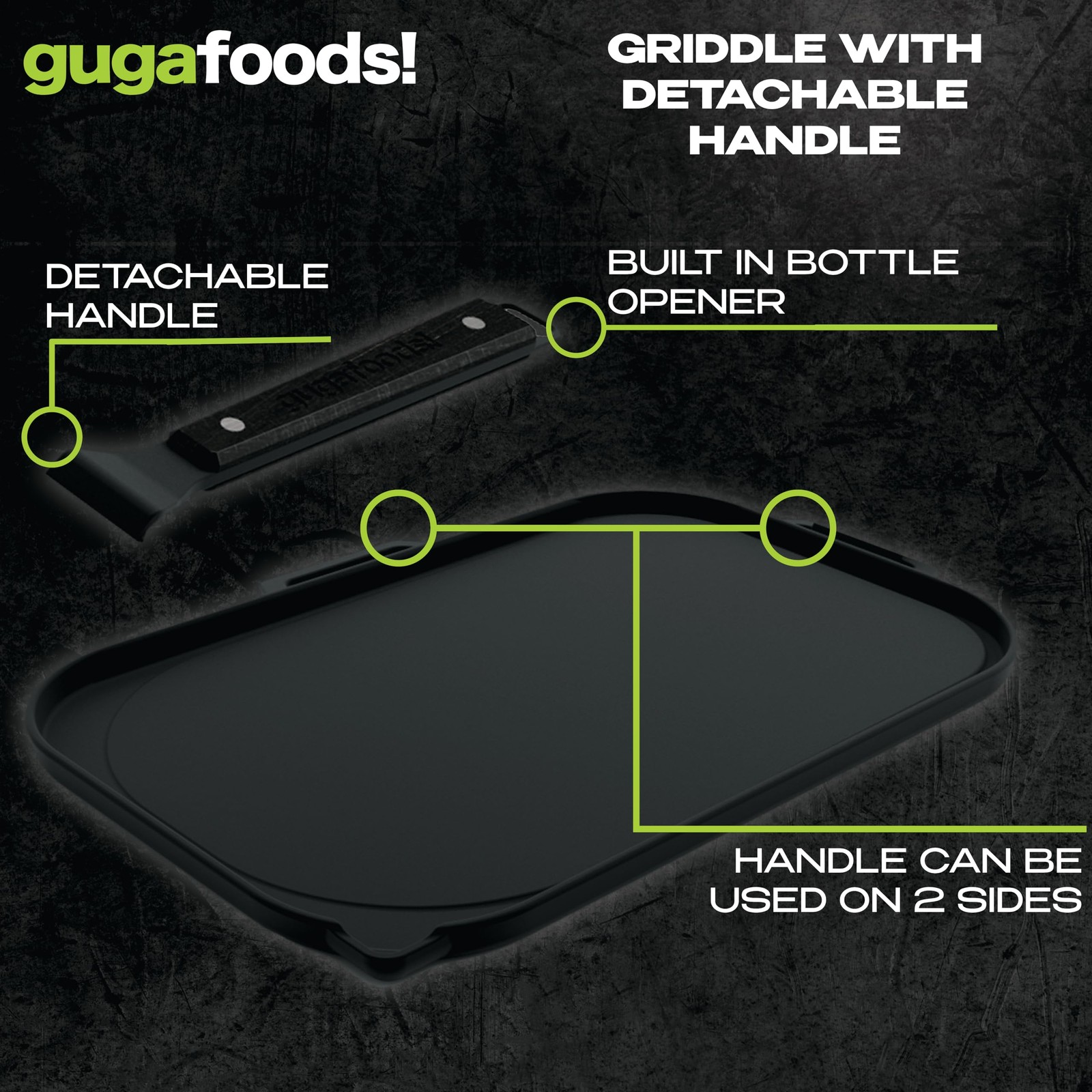 Ultimate Griddle Kit Set- Transform Any Grill or Stove, Includes Cast Iron Gr... gallery