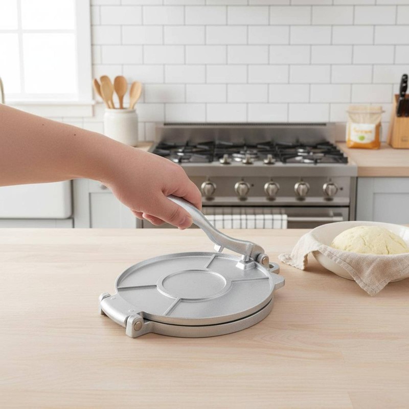 Metal Tortilla Press Sturdy Dumpling Skin Press Easy to Use for Home Cooking gallery
