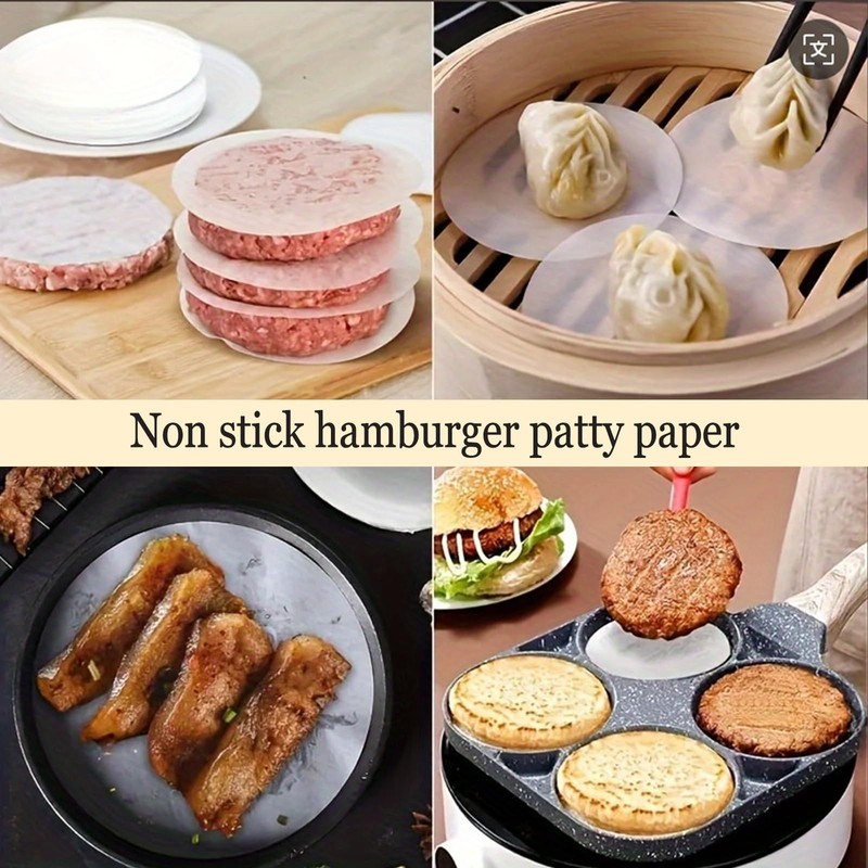 Wax Paper Sheets for Food,100 Pcs Unbleached Parchment 12*12cm, White gallery