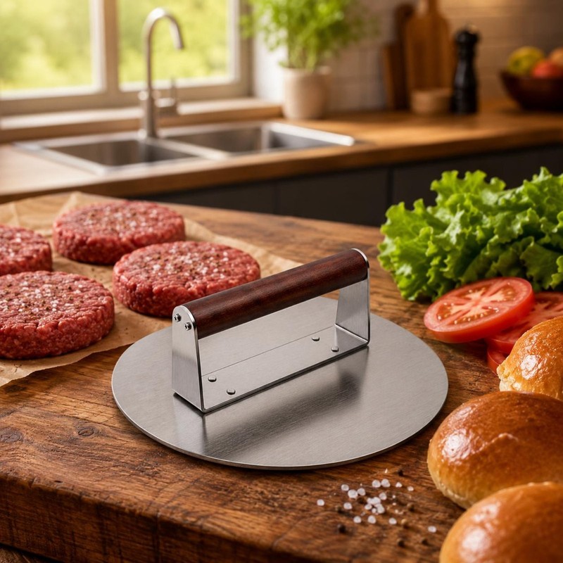 Burger Patty Press Stainless Steel Meat Patty Shaper Easy to Clean gallery