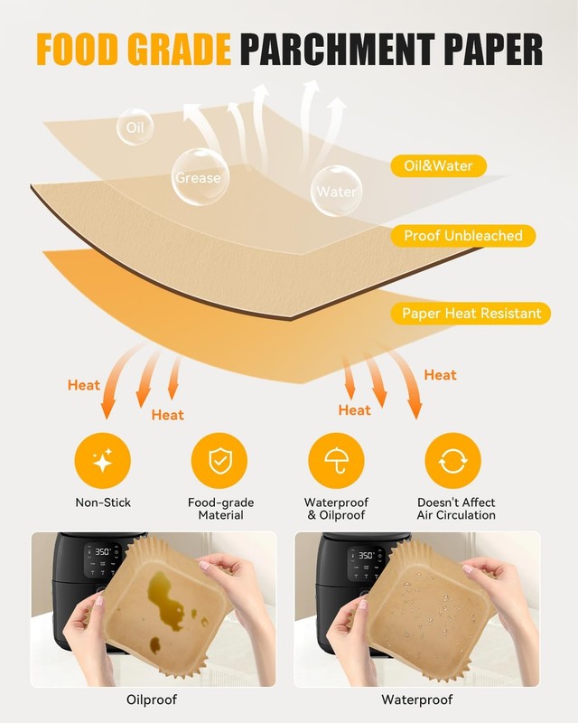 130PCs Air 5.4 Inches for DASH Tasti-Crisp 2.6QT, Parchment Paper gallery