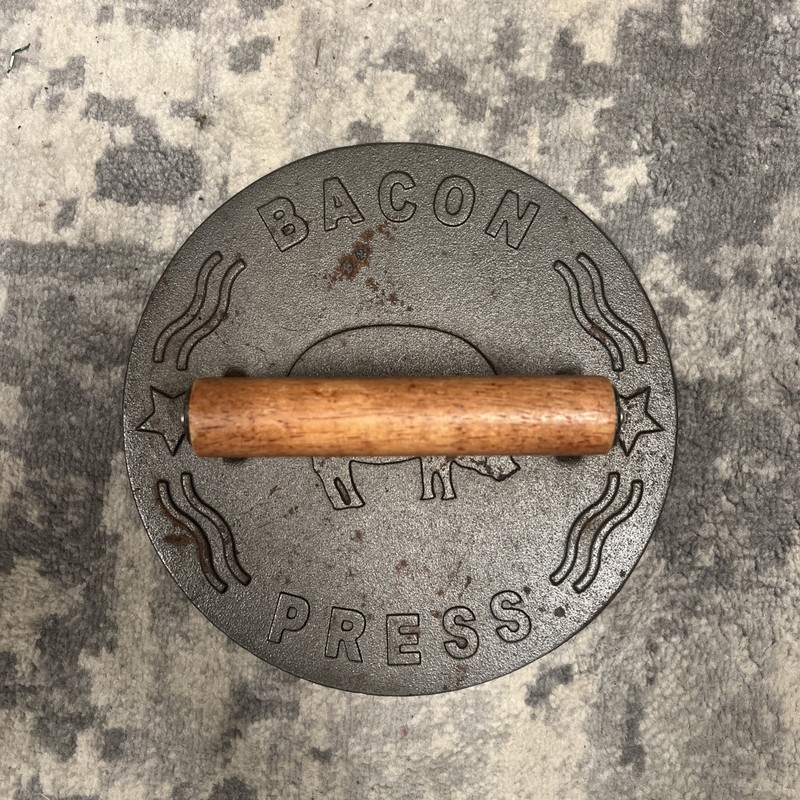 Bacon Press 8.5-Inch round | Heavy-Duty Cast Iron Grill Press for Perfectly Sear gallery