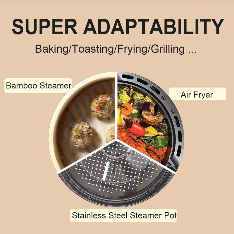 Numola Air Fryer Parchment Paper Liners, 8 Inch Disposable 8IN, Unbleached gallery