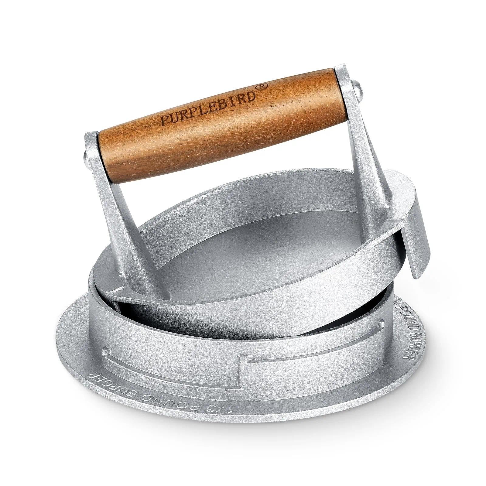 PURPLEBIRD Hamburger Press Patty Maker, 3 Level, 3 sizes adjustable gallery