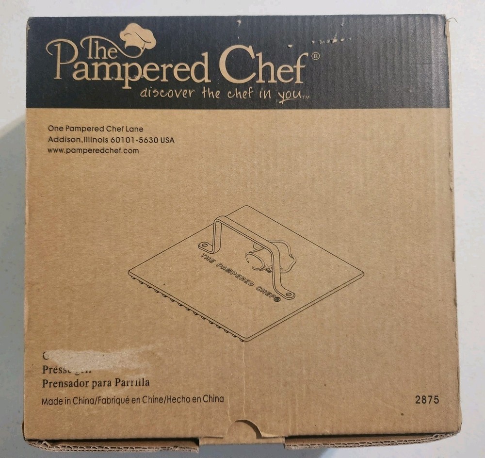 Pampered Chef Grill Press Cast Iron