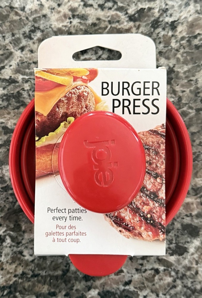 Joie MSC Burger Press and Patty Maker, NEW Red