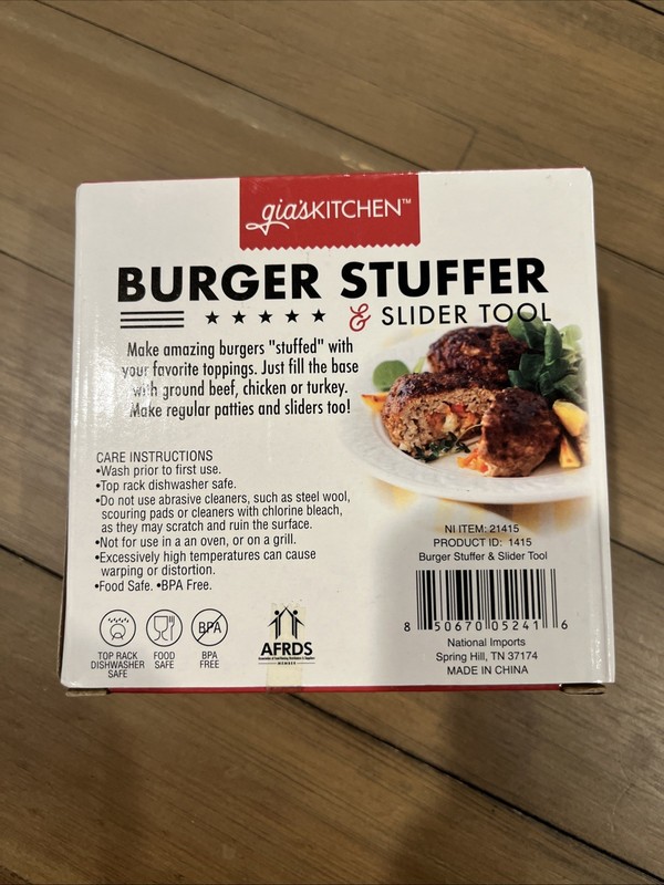 Hamburger Press Gourmet Burger Maker Stuffer And Slider Tool NEW gallery
