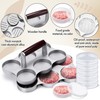 Mini Burger Press 6 Slots Patty Maker 200 Papers 6 Containers BBQ Tool gallery