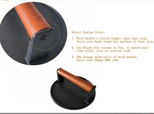 Hailing Burger Press Cast Iron 7.08" Round & Rectangle gallery