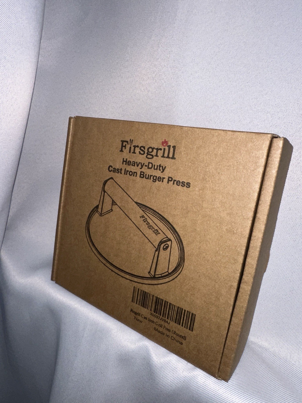 Firsgrill Heavy-Duty Cast Iron Large Single Burger Press X0037JV84J gallery