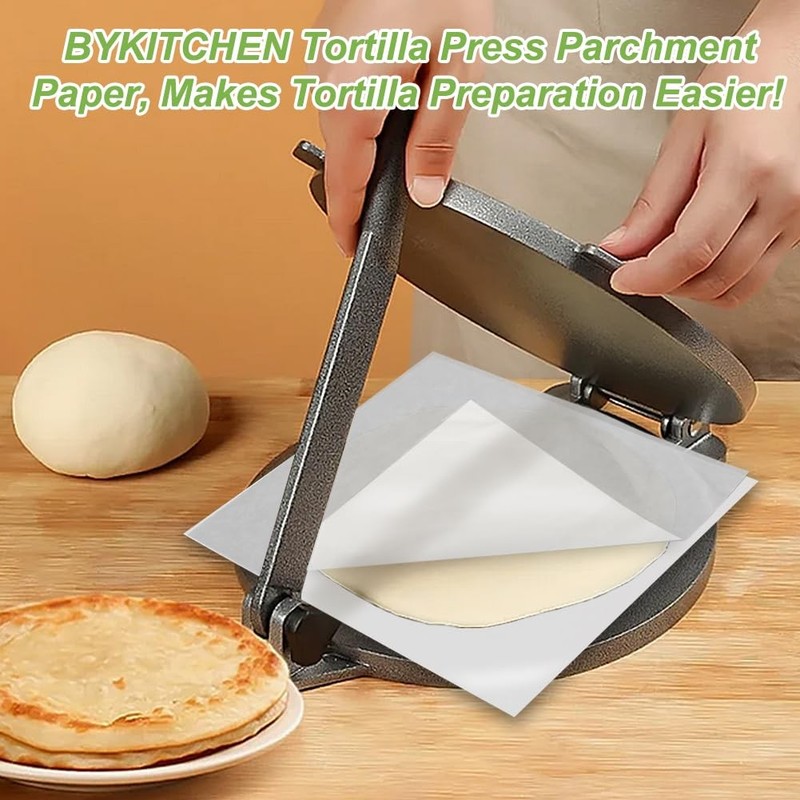 BYKITCHEN 8x8 Inch Non Stick Parchment Paper Sheet Squares 8 INCH, unbleached gallery