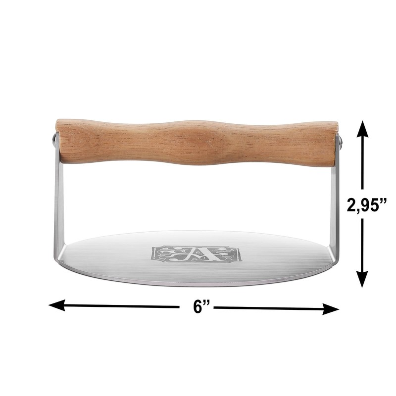 RTT Stainless Steel Burger Press-Engraved Letter Customized Gift idea,6 inch ... gallery
