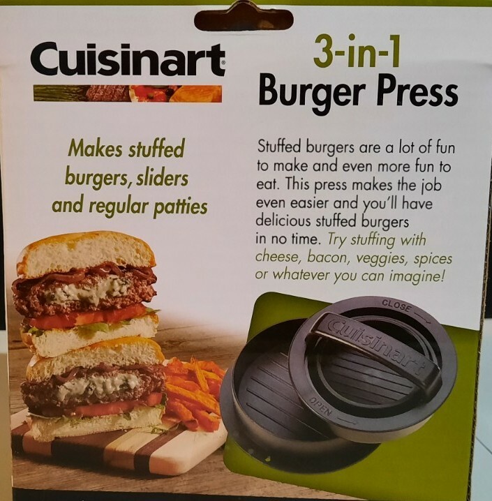 Cuisinart 3 in 1 Burger Press Stuffed Patty Maker Gourmet Outdoor Grilling Tool gallery