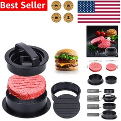 Durable 3-in-1 Burger Press – Create Perfect Patties with Parchment Papers