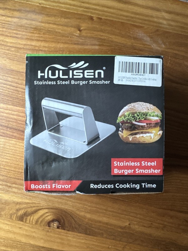 Hulisen Stainless Steel Burger Smasher Grill Cooking Top Griddle gallery