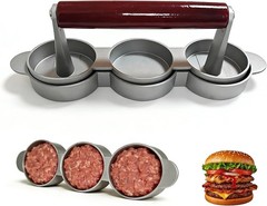 Sausage Patty Press, Hamburger Patty Maker,3-in-1 Mini Burger Press Non Stick…