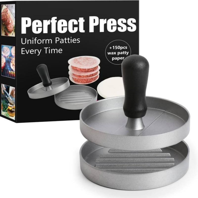 5.5 Inch Burger Press 150 Patty Papers, Non-Stick Hamburger Patty Maker with Wax gallery