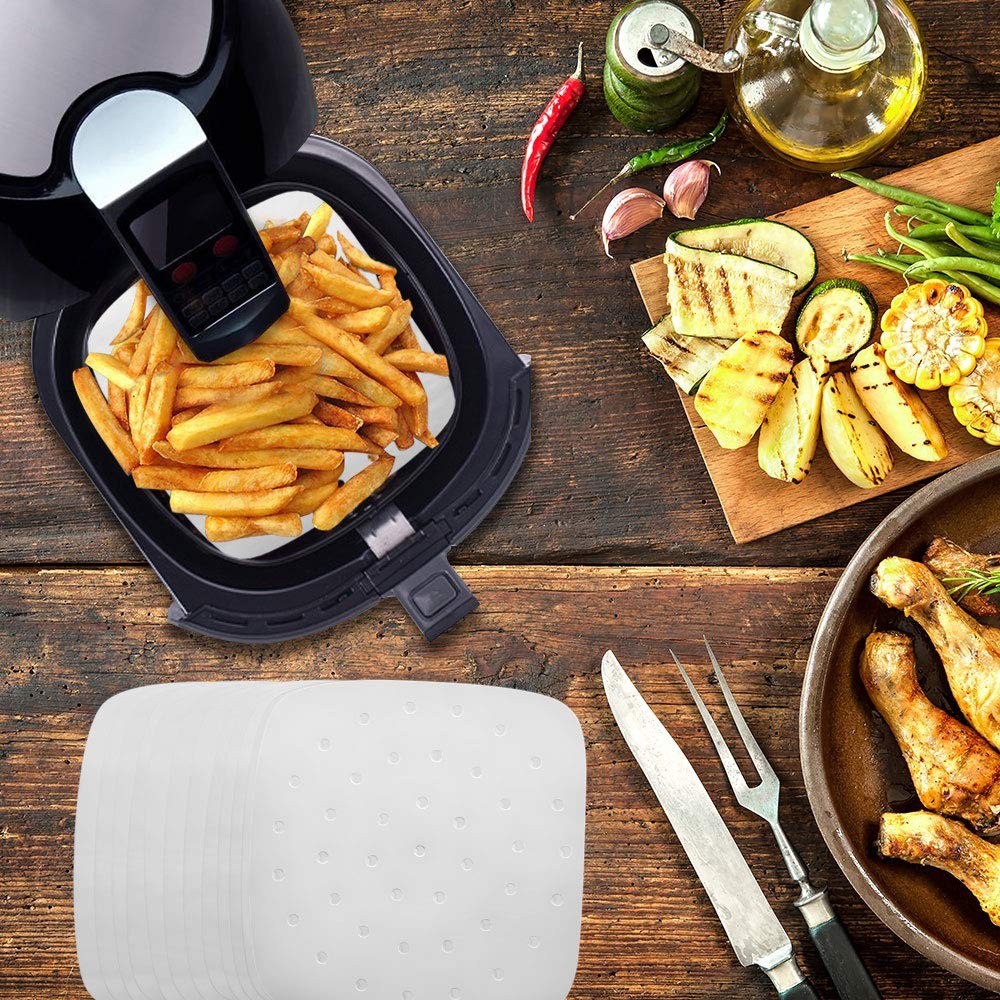 Air Fryer Liners - 8.5 Inches, 100pcs Inches Liners, White gallery