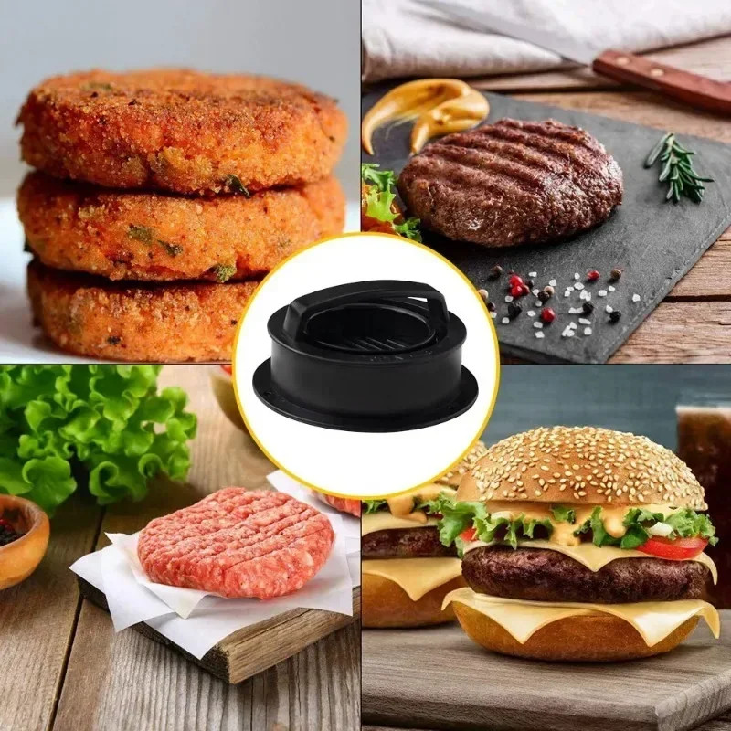 Round Hamburger Burger Press Beef Grill Food-Grade ABS Hamburger Helper Meat Pre gallery