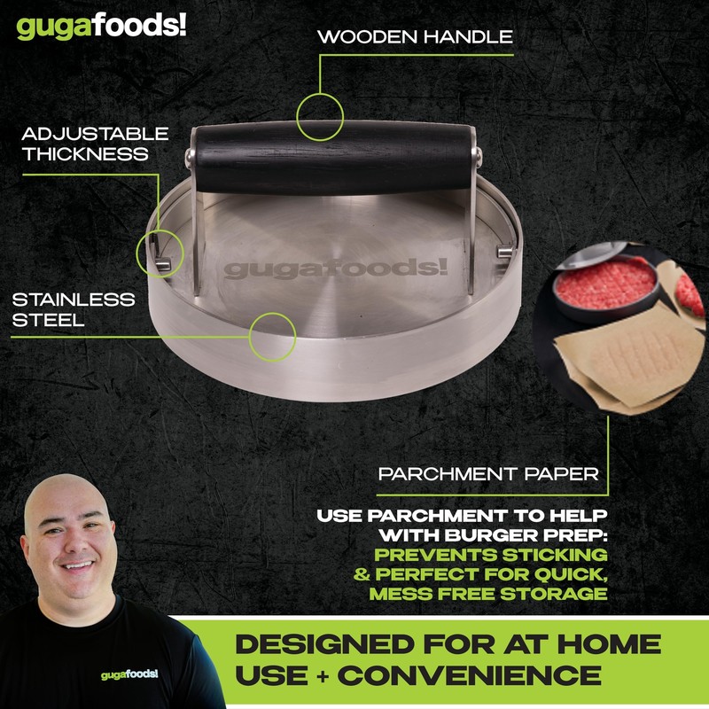 - Adjustable Burger Press Stainless Steel Hamburger and Smashed Burger Press ... gallery
