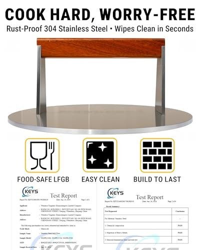 3.8-Lb Burger Press, 9-Inch Stainless Steel Smasher for Batch Cooking, Easy Clea gallery