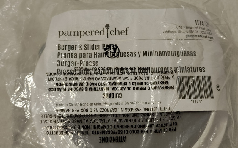 Pampered Chef Burger and Slider Press Item # 1174 Original Sealed Plastic gallery