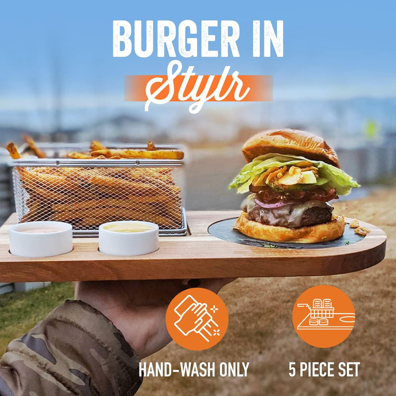 Burger Serving Set - Ideal for Foodies & Burger Enthusiasts gallery