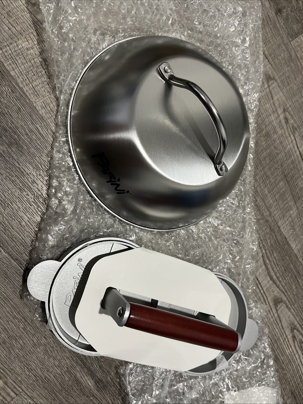 NEW - Parini Double Non-Stick Burger Press & Cheese Melting Dome 8.75" gallery