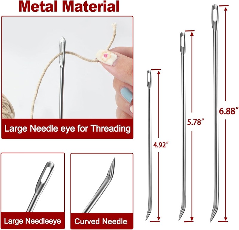 Ofargo Meat Trussing Needles, Roasting Needles for Lacing Clear gallery