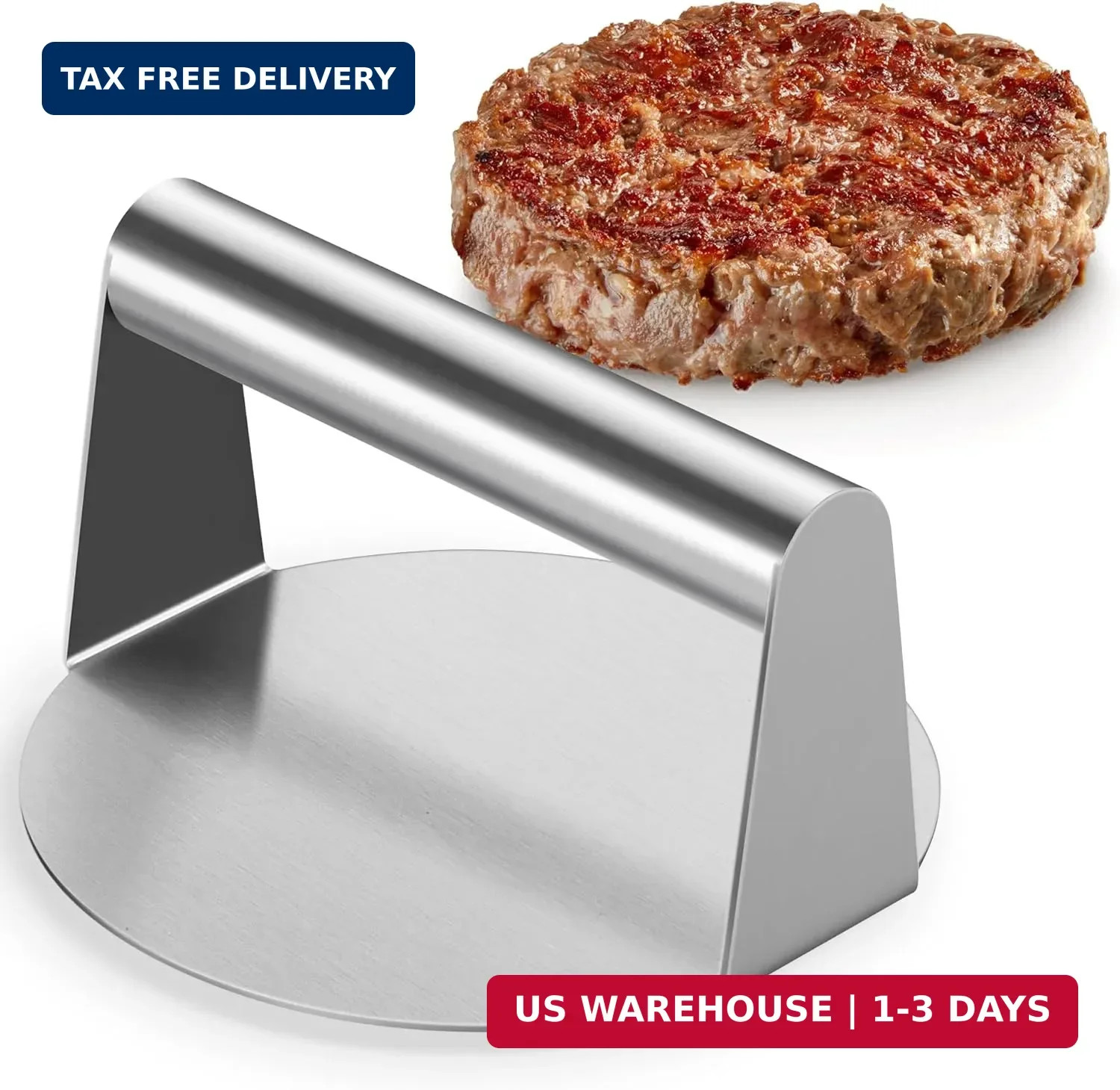 Joyfair Smash Burger Press for Griddle (5.5 Inch), Stainless Steel Hamburger Sma gallery