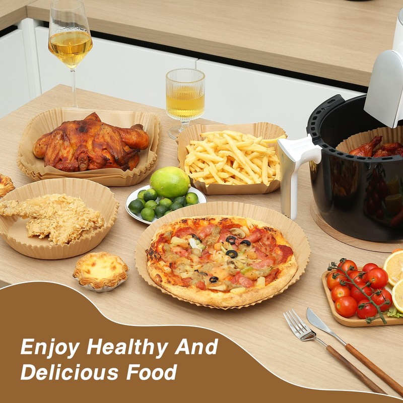 PEETOGER 200PCS Air Fryer Liners Disposable, 6.5inch-200pcs, Paper-Round gallery