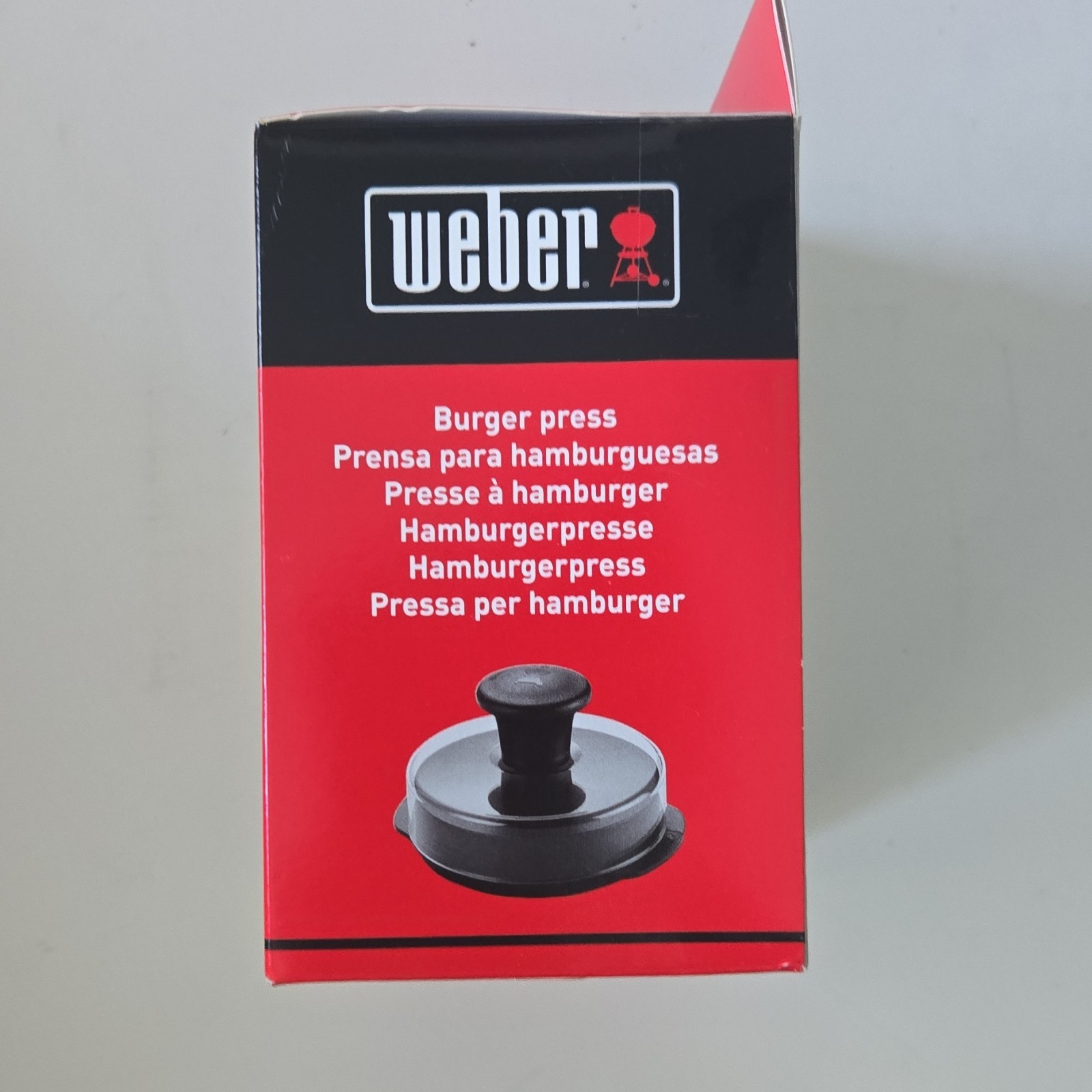 Weber Burger Press 6483, Large 4.5in Plastic, Black, Dishwasher Safe Handle gallery