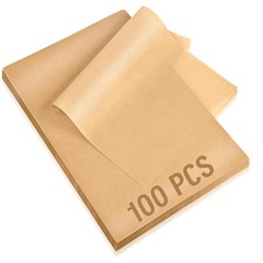 100Pcs Parchment Paper Sheets, 9×13 In 12×16 Inches, Unbleached Natural
