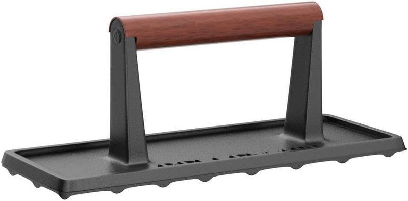 Bacon Press Rectangle | Heavy-Duty Cast Iron Grill Press for Perfectly Seared Ba gallery