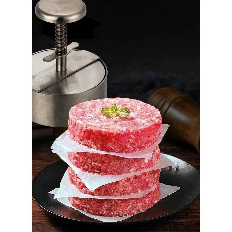 Stainless Steel Burger Patty Press Adjustable Easy Clean Non-Stick Tool New gallery