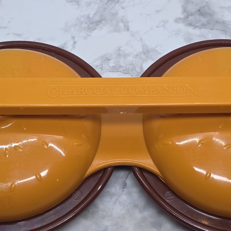 Vtg Charcoal Companion Double Hamburger Press Mold 2005 Burger Circular Patties gallery