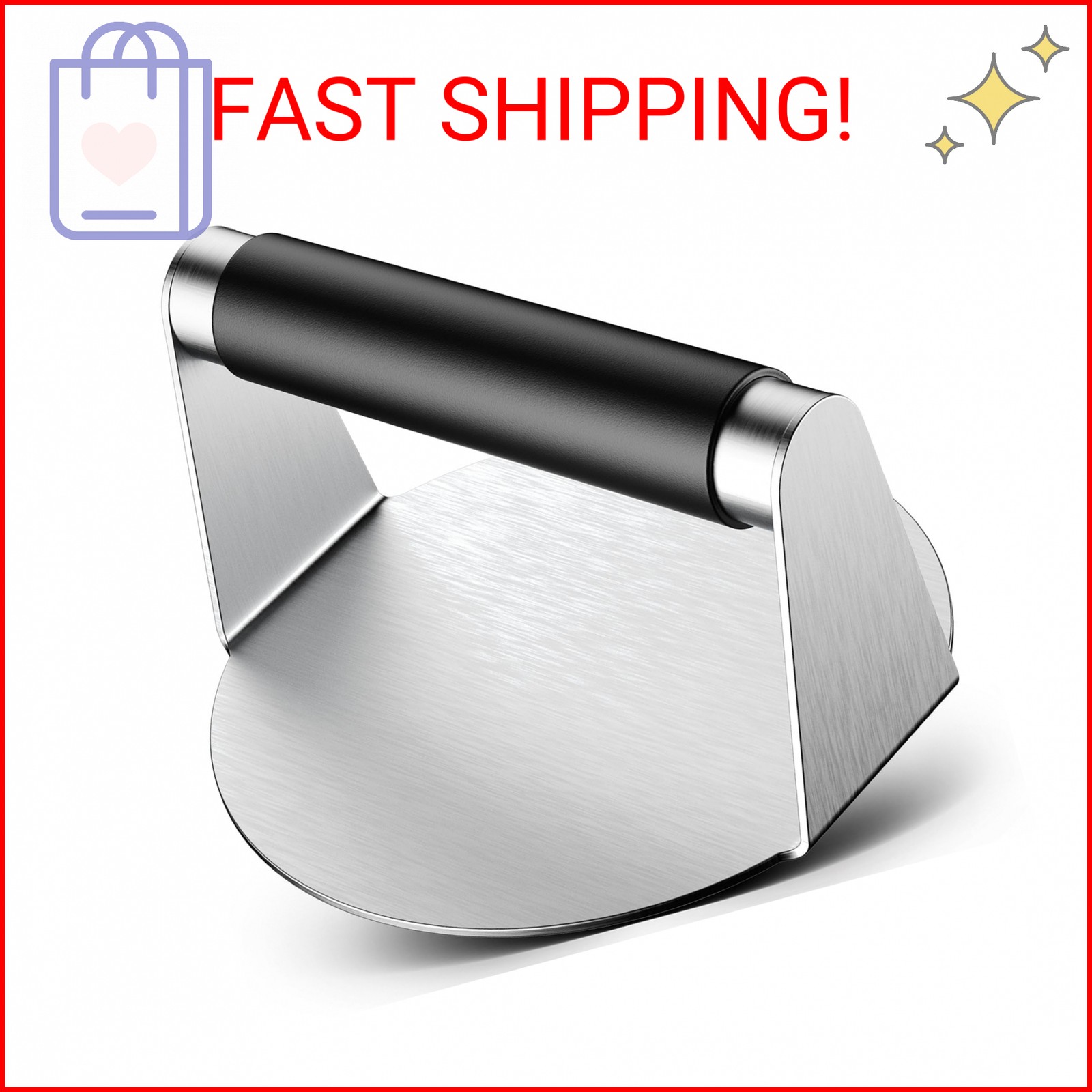 Pisol Smash Burger Press, Hamburger Smasher Tool for Griddle, Stainless Steel Ha gallery