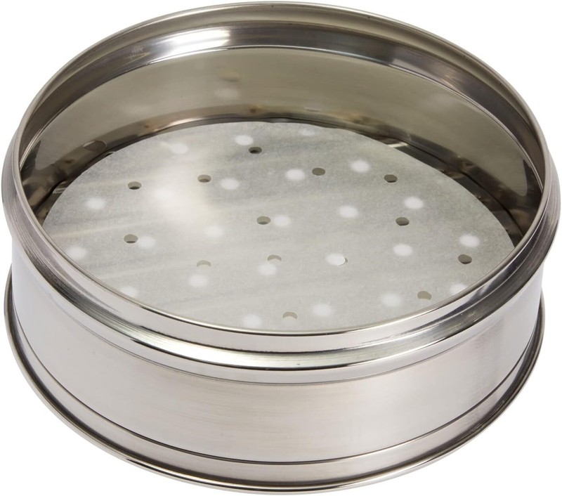 Juvale 100 Pack Round Air Fryer Liners with Holes for 8 inches, White, 8 Inch gallery