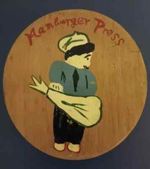 Vintage Wooden Hinged Hamburger Press – Collectible