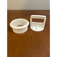 Vintage Tupperware Hamburger Press and Collar 4′ Diameter