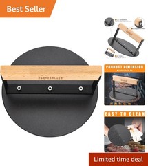 Sleek 6-Inch Grill Press for Perfectly Smashed Burgers – A Grilling Delight