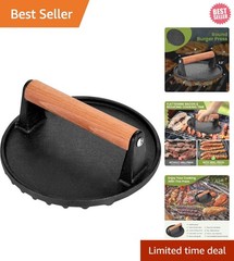 Professional Cast Iron Smash Burger Press – Juicy & Crispy Grilling Essential